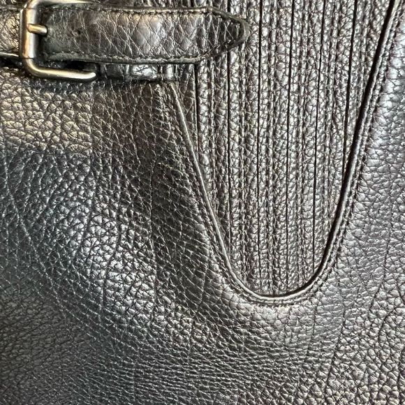 BOTTEGA VENETA RIDING BOOTS BLACK LEATHER SIZE 37 KNEE HIGH BOOTS MOTO - Picture 9 of 13